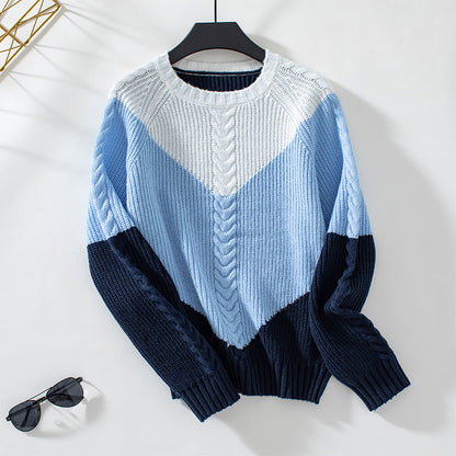 Pull Femme Élégant – Maille Douce Twistée avec Motif Coloré Tendance