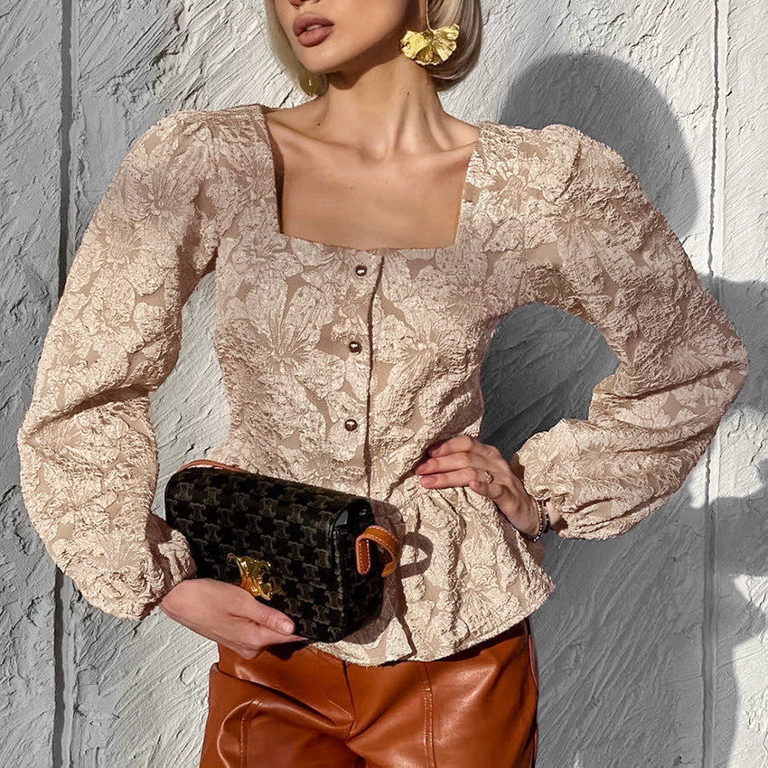 Blouse Féminine Haut de Gamme – Top Élégant à Manches Longues