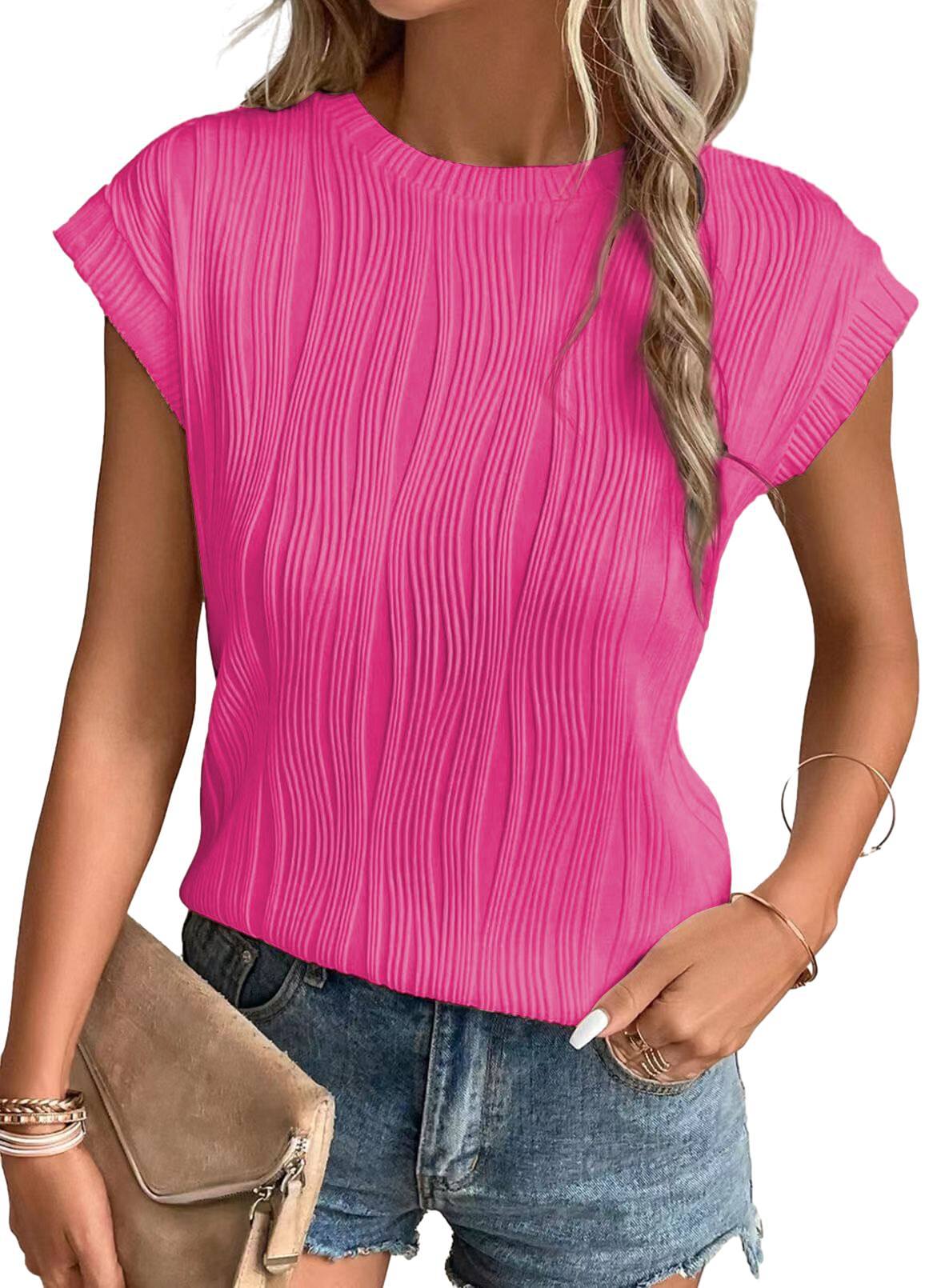 Blouse Féminine Noire Plissée Élégante