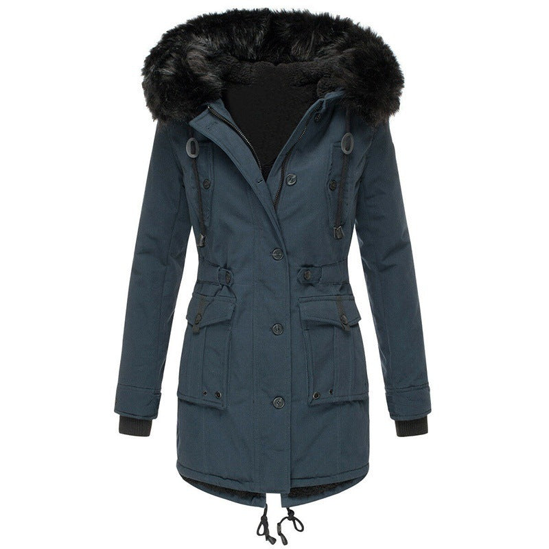 Manteau Femme Hiver Élégant à Boutons | Parfait pour le Froid