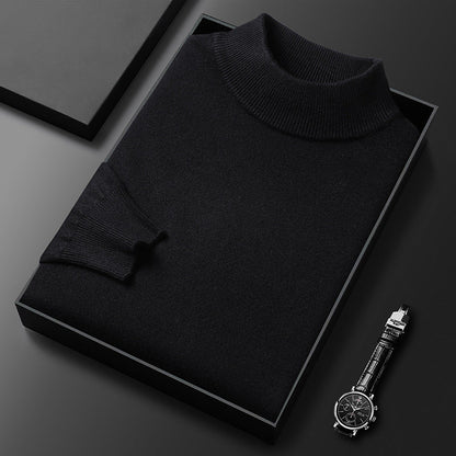 Pull Homme Hiver Douillet – Col Montant et Style Chic