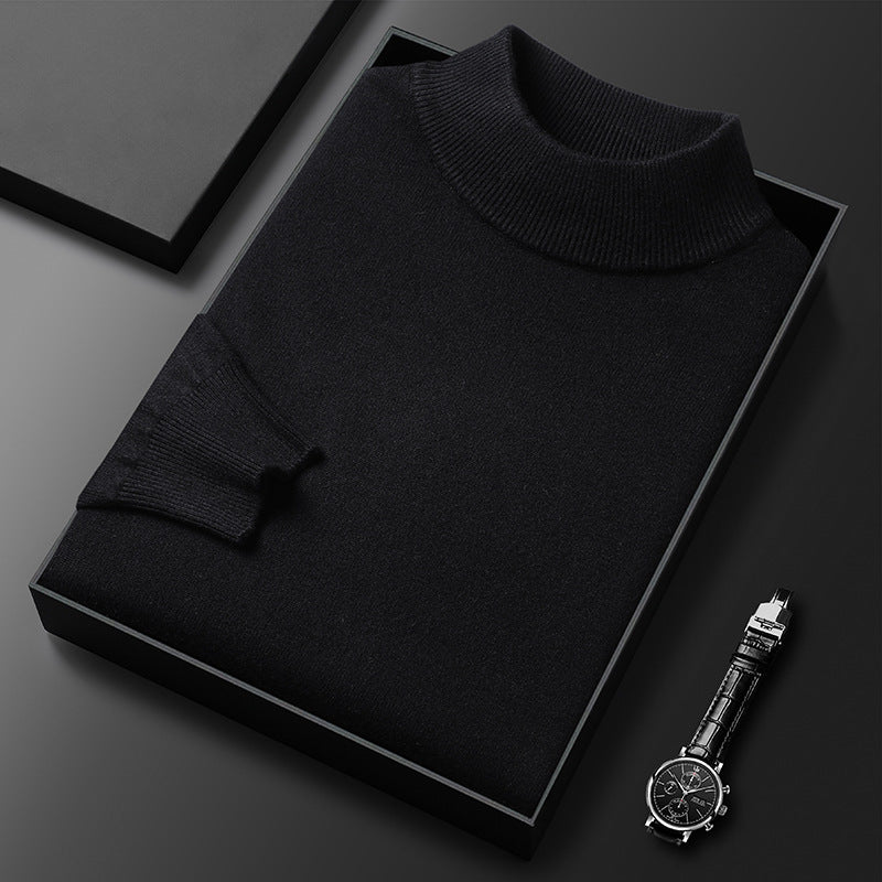 Pull Homme Laine Douce Col Montant