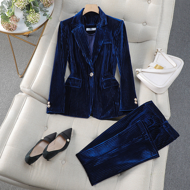 Costume Femme Élégant Tailleur Slim pour Travail et Mariage