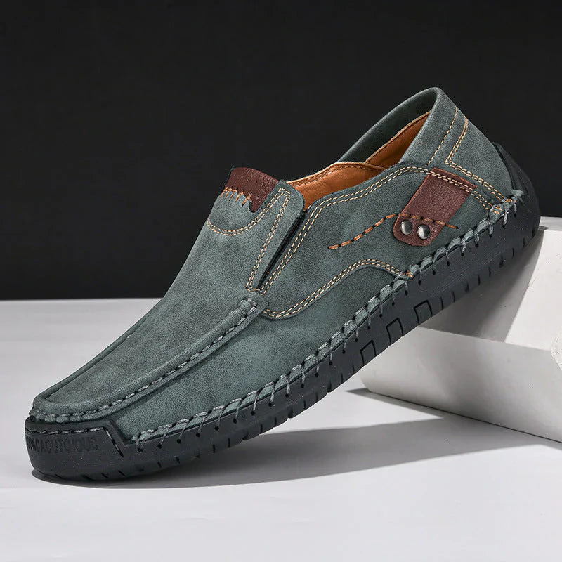 Chaussure Homme Désinvolte Cuir Marine Élégante