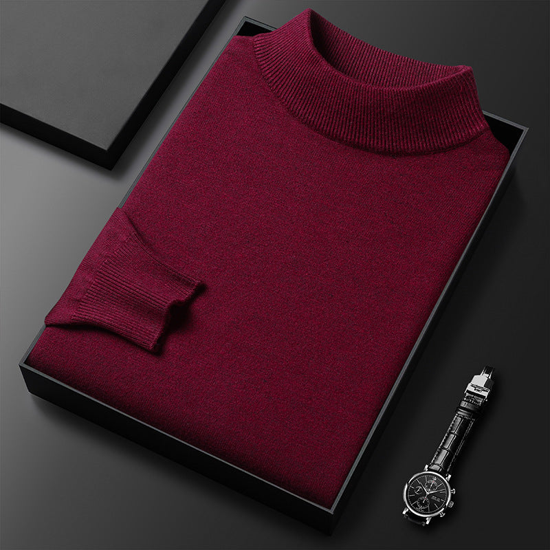 Pull Homme Laine Douce Col Montant
