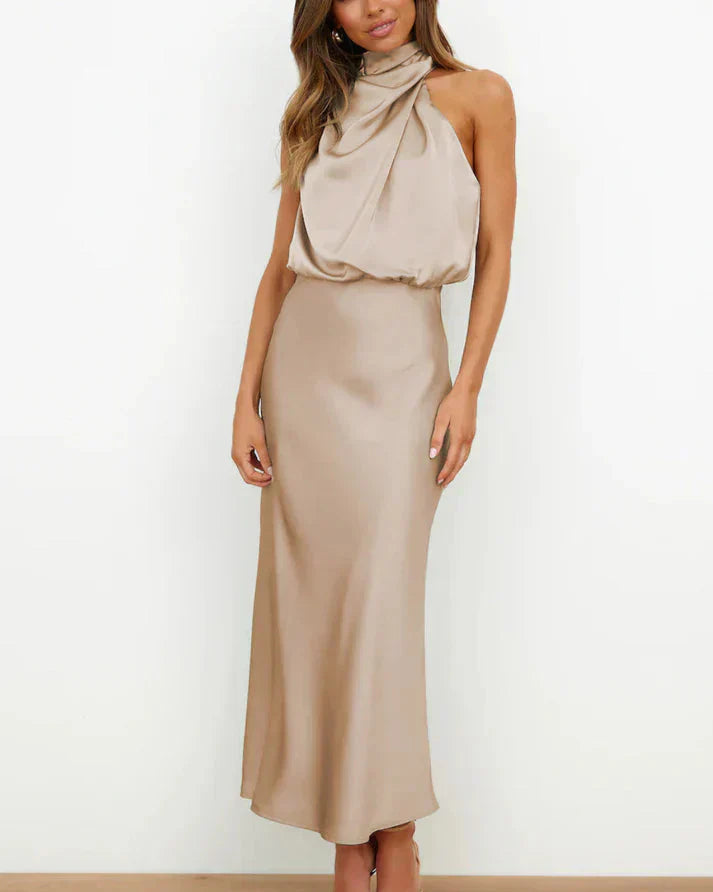 Robe Été Verte Décolletée pour Femme