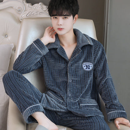 Pyjama Homme Hiver Douillet à Manches Longues