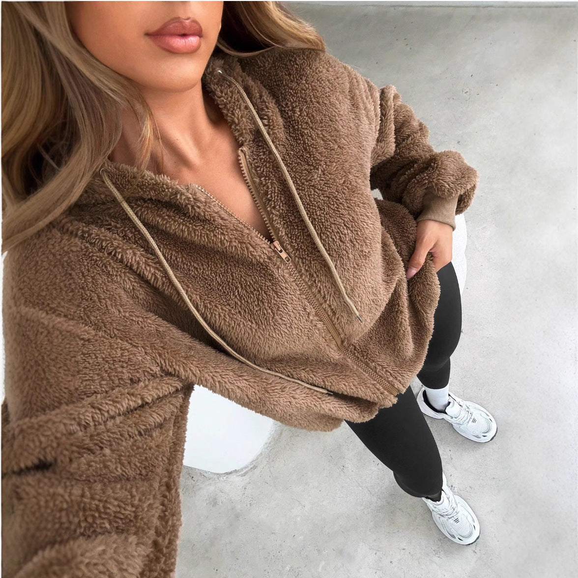 Veste Femme Hiver – Cardigan Élégant en Polaire Douillette & Chaude pour Femmes