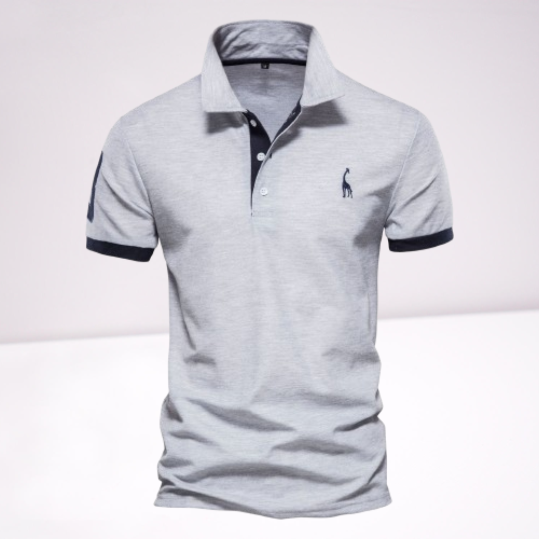 Polo Homme Marine à Manches Courtes Style Décontracté