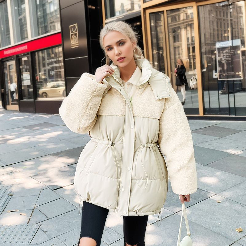 Manteau Femme Élégant à Capuche pour Hiver