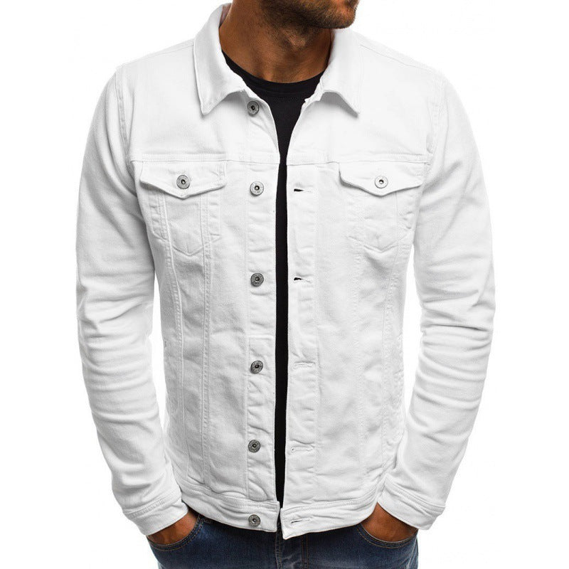 Veste Jean Homme Décontractée – Denim Élégant avec Poche