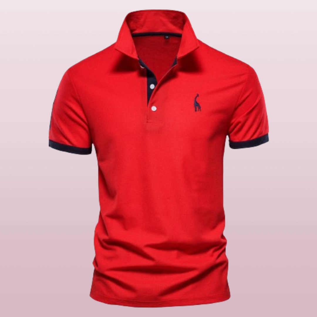 Polo Homme Marine à Manches Courtes Style Décontracté