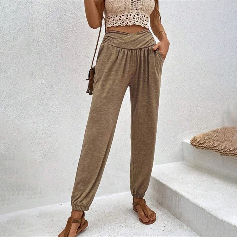 Pantalon Décontracté Uni pour Femme