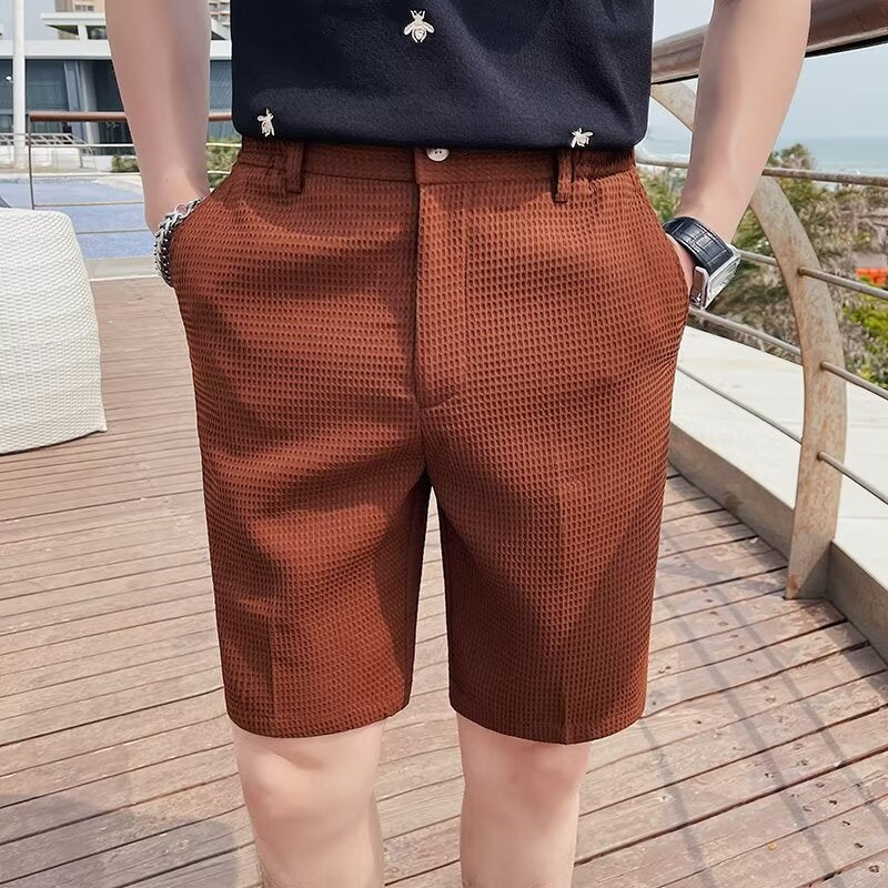 Short en coton blanc décontracté pour homme