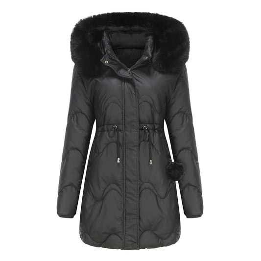 Manteau à capuche hiver chic à manches longues - LuxeStyle