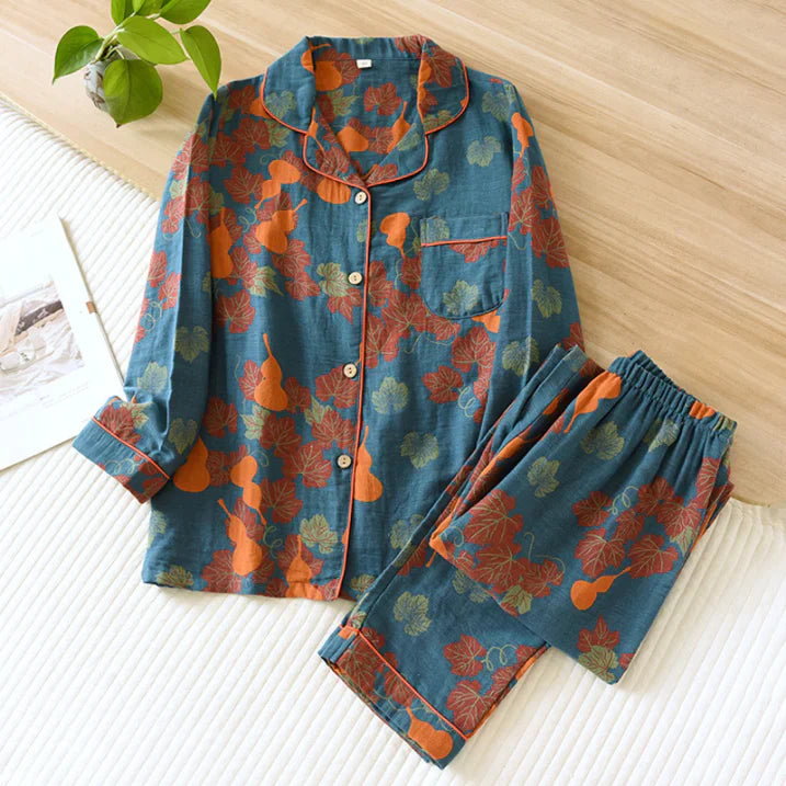 Pyjama Femme Fleur Décontracté pour Dormir