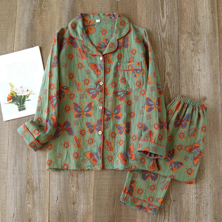 Pyjama Femme Fleur Décontracté pour Dormir