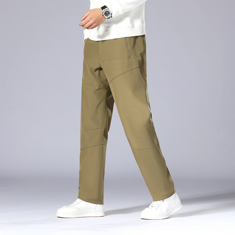 Pantalon Outdoor Homme Élastique avec Poches Sûres pour Randonnée