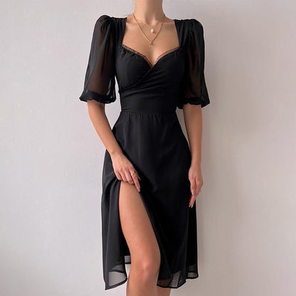 AvaBloom™ – Robe Longue Femme Élégante Été Confortable avec Manches Bouffées