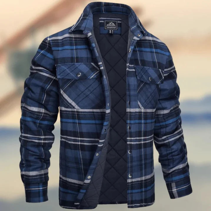 Chemise Homme Flanelle Manches Longues Boutons - luxestyle