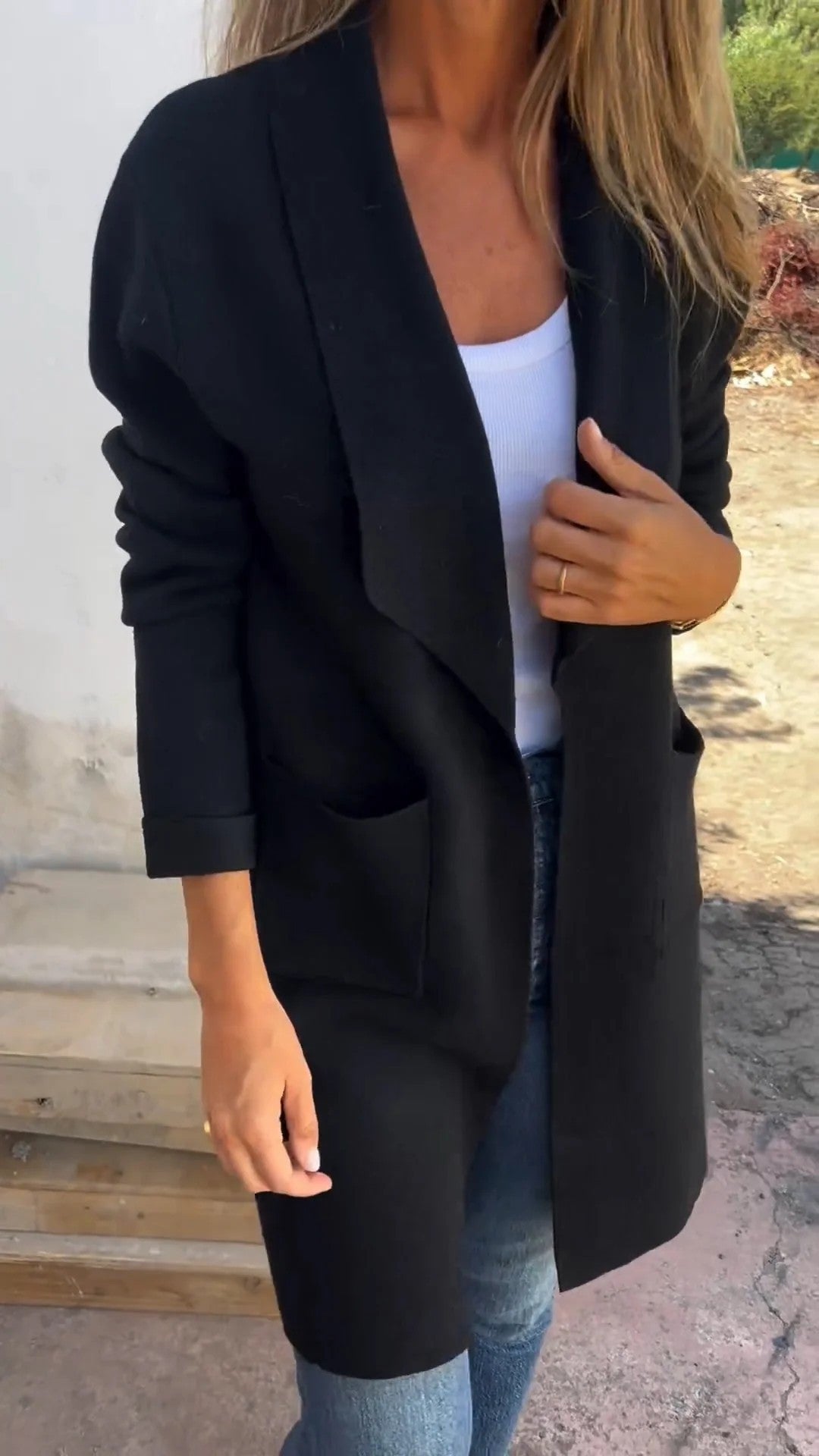Manteau Femme Rose Vichy Douillet avec Poches
