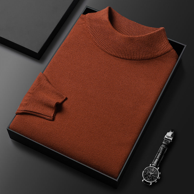 Pull Homme Hiver Douillet – Col Montant et Style Chic