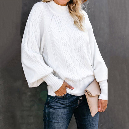 Pull femme coloré à manches longues et col rond