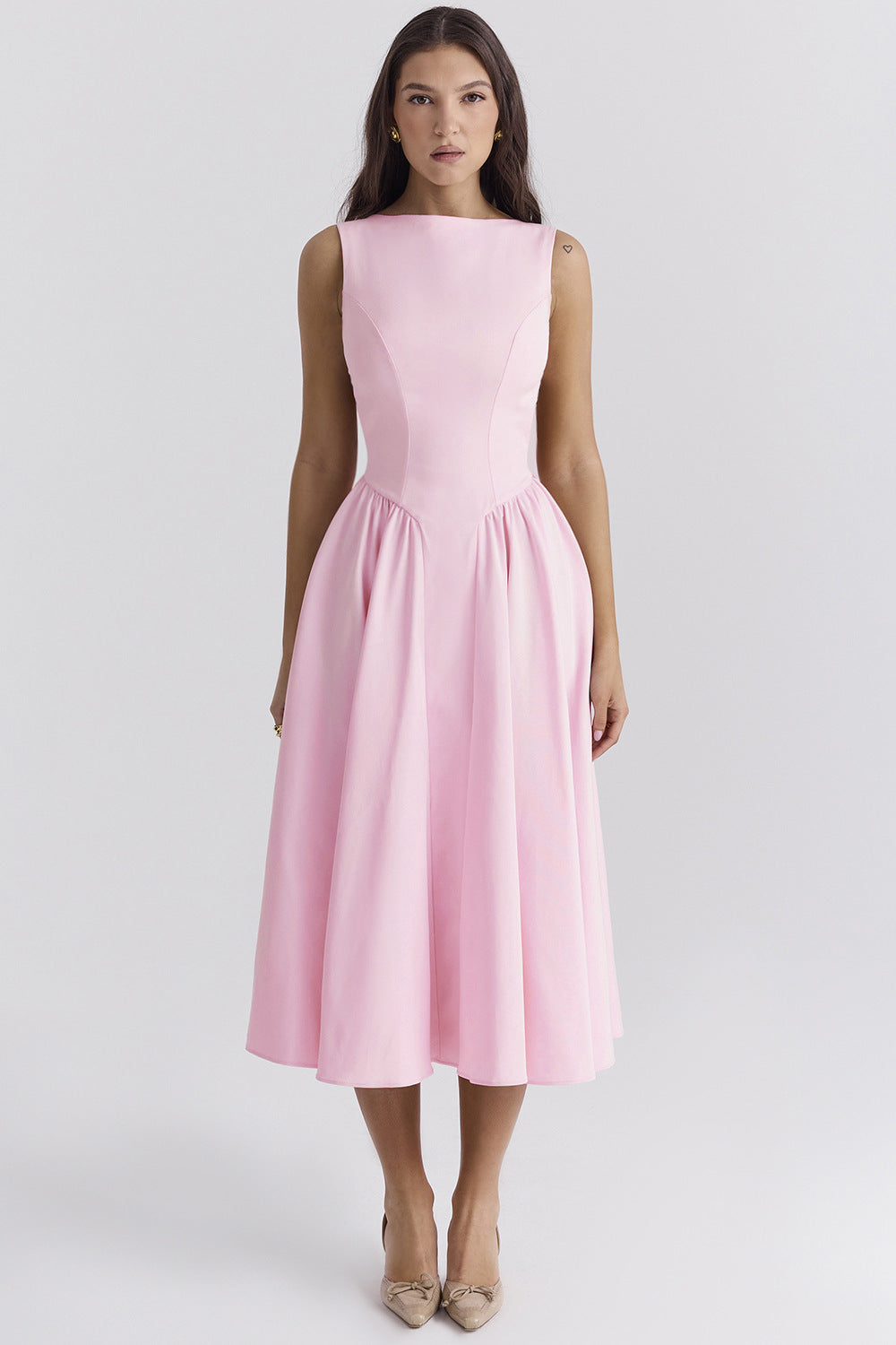 MilaLine™ – Robe Midi Femme Chic A-Line Confortable pour Occasions Élégantes