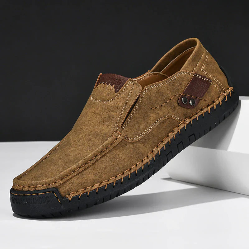 Chaussure Homme Désinvolte Cuir Marine Élégante