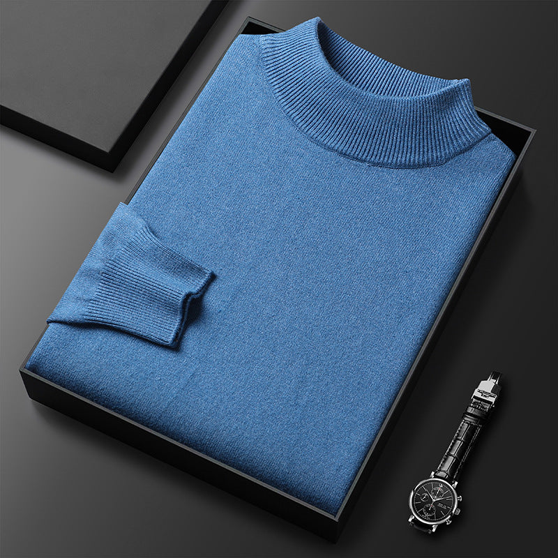 Pull Homme Laine Douce Col Montant