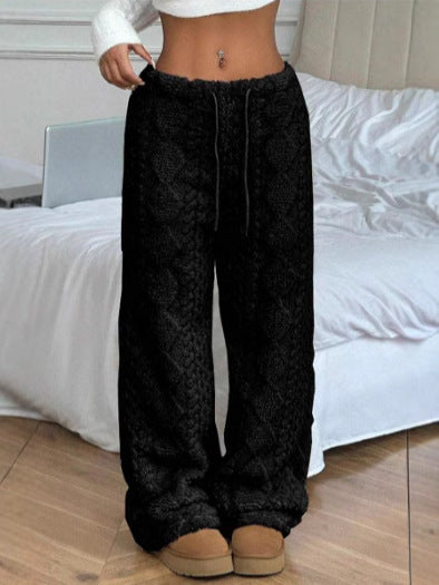 Pantalon Femme Confortable en Molleton Doux pour Hiver