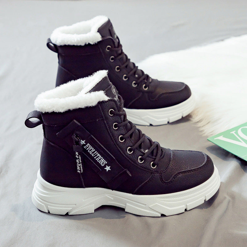 Bottes Femme Hiver Chaudes Fourrées avec Semelle Grip