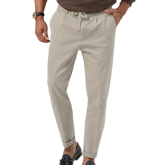 Pantalon Chino Beige Élastique pour Homme - LuxeStyle