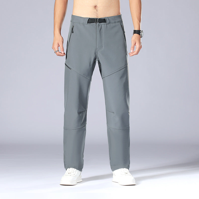 Pantalon Outdoor Homme Élastique avec Poches Sûres pour Randonnée