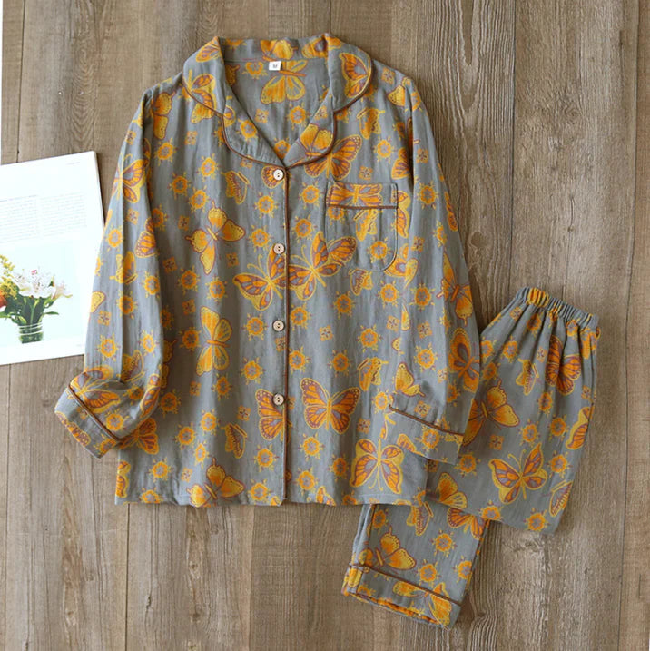 Pyjama Femme Fleur Décontracté pour Dormir