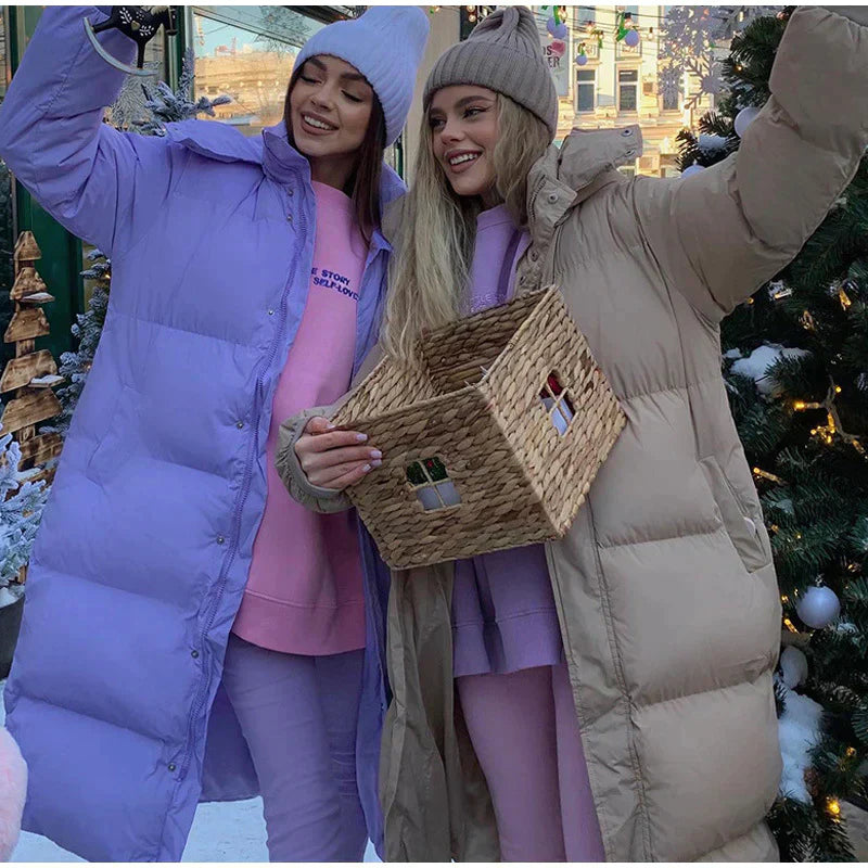 Parka Femme Hiver avec Capuche Réglable