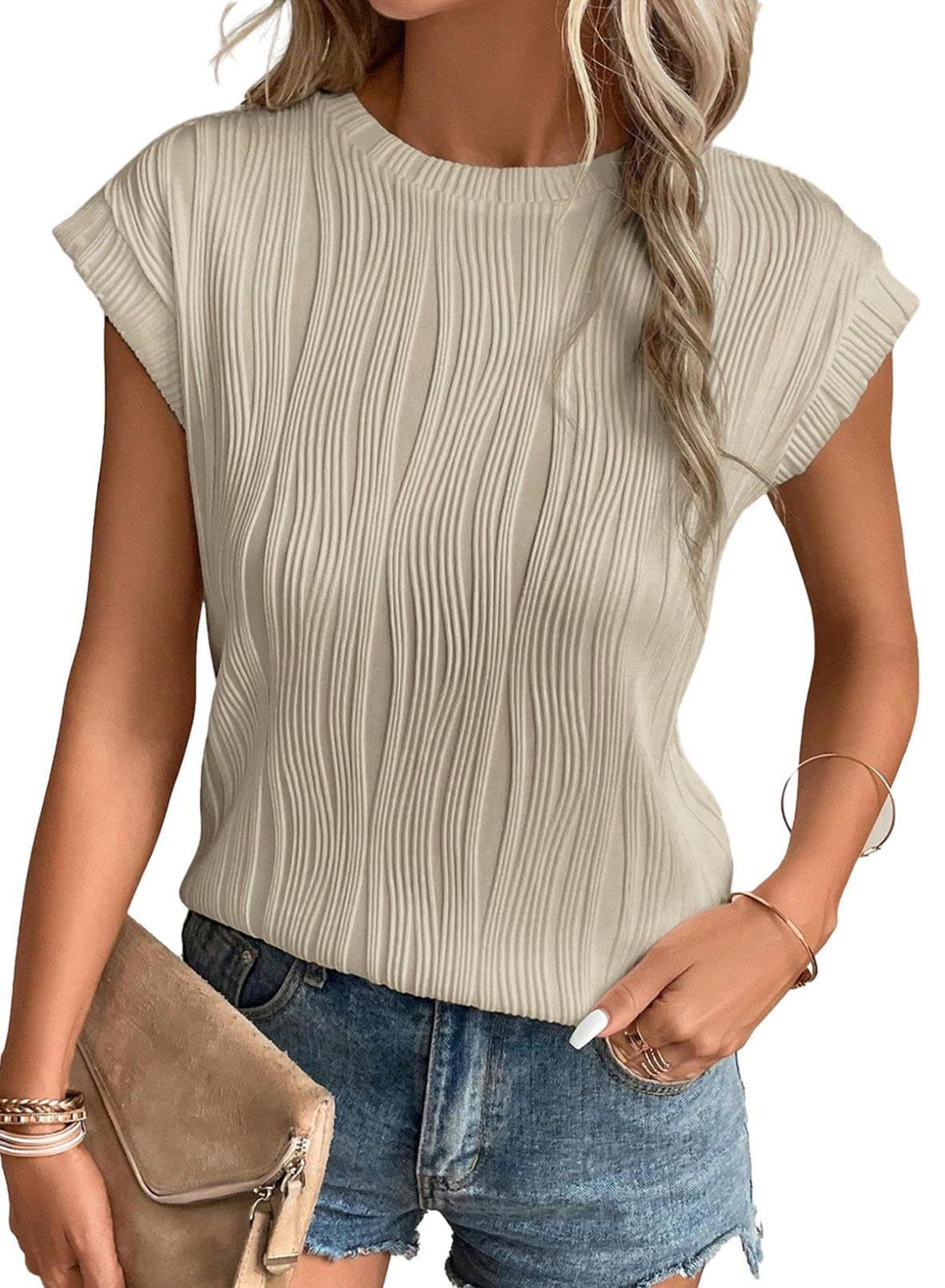 Blouse Féminine Noire Plissée Élégante