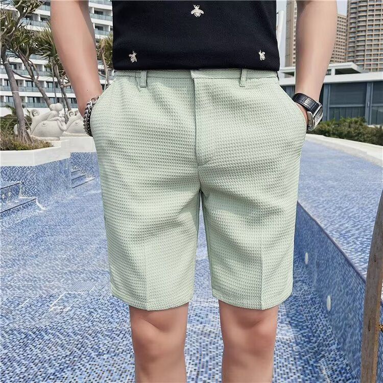 Short en coton blanc décontracté pour homme