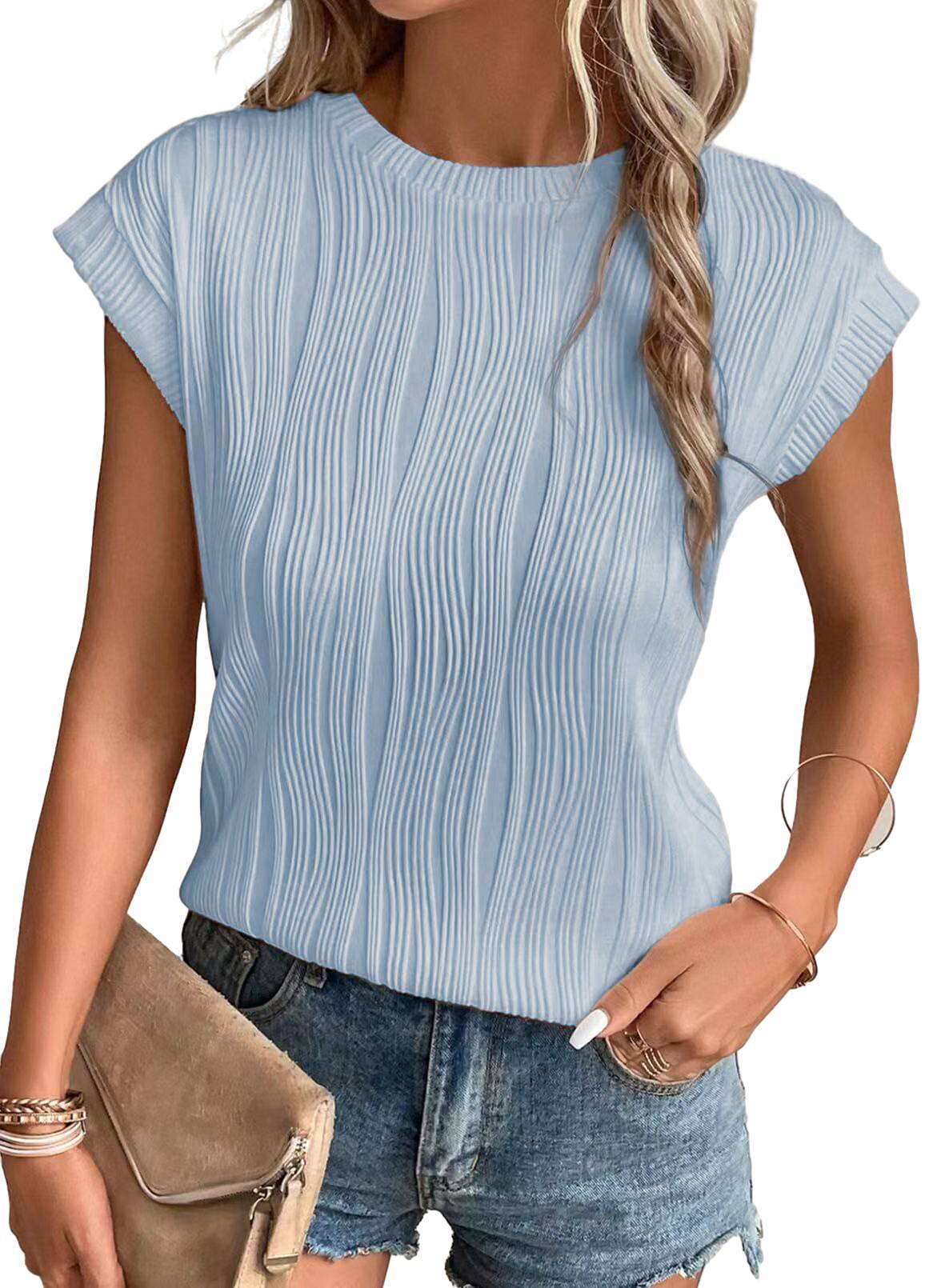 Blouse Féminine Noire Plissée Élégante