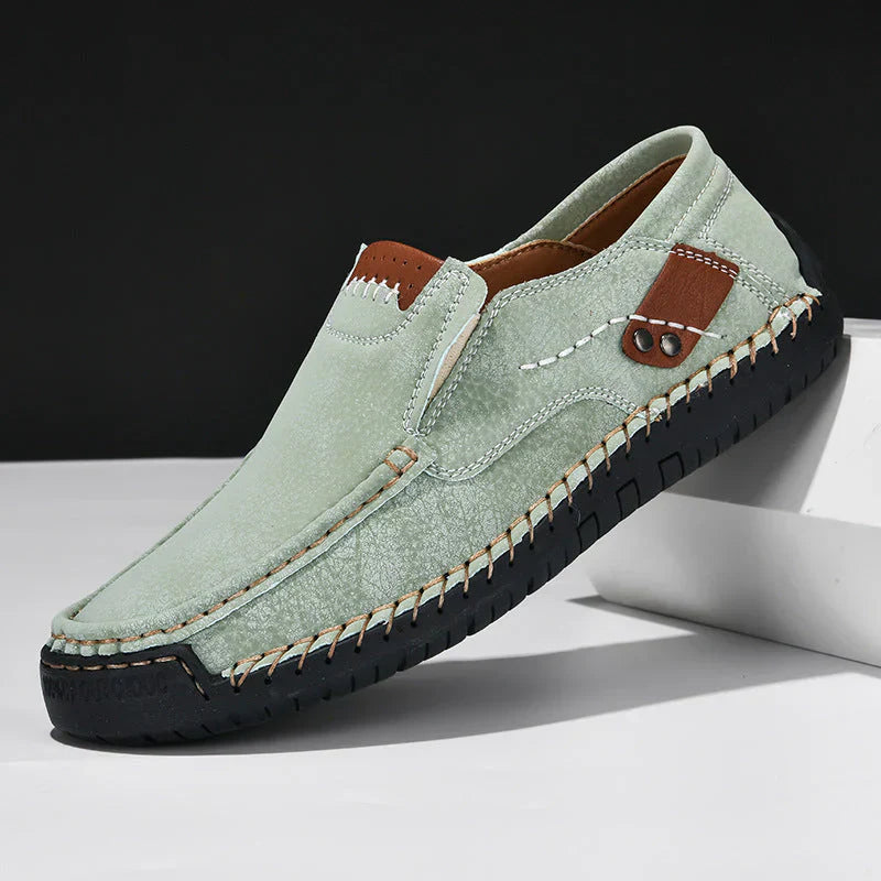 Chaussure Homme Désinvolte Cuir Marine Élégante