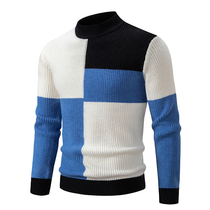 Pull Homme Coloré à Carreaux | Parfait pour l'Hiver et le Style Détendu