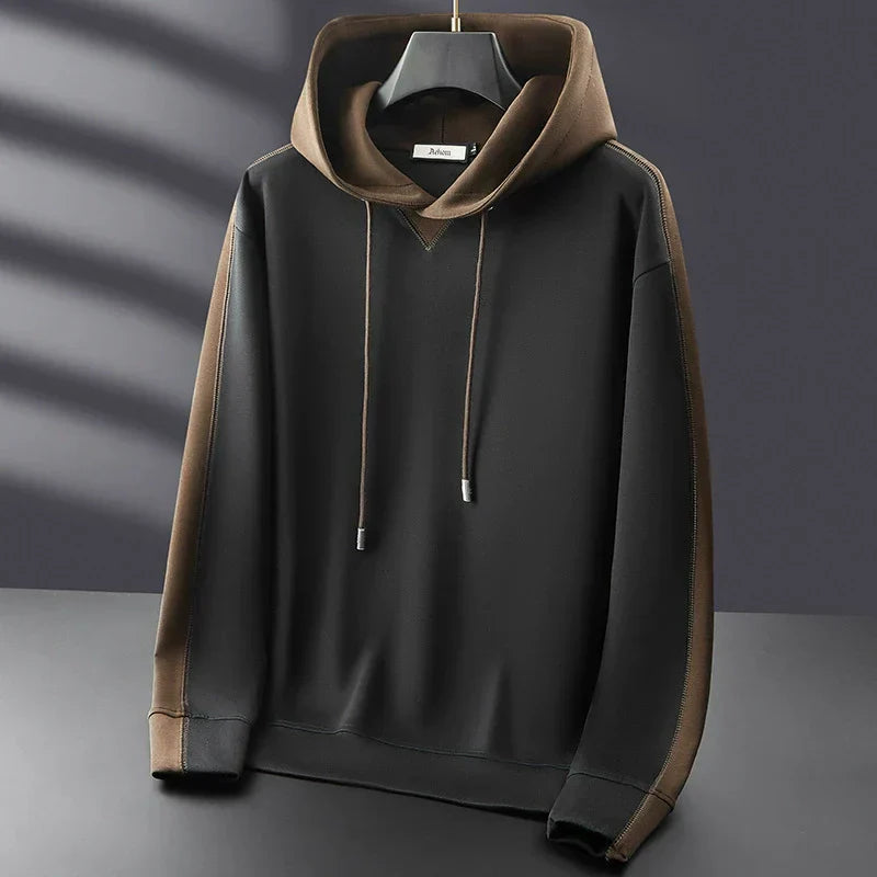 Sweat à Capuche Homme Élégant Bicolore pour Printemps