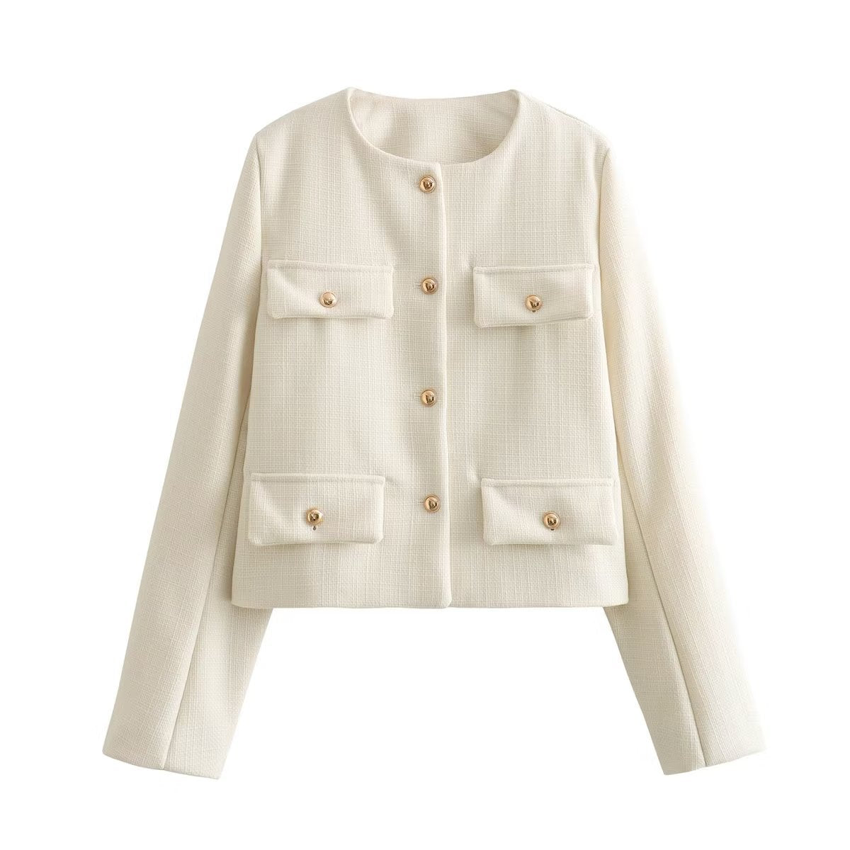 Veste Chic à Manches Longues Boutonnée
