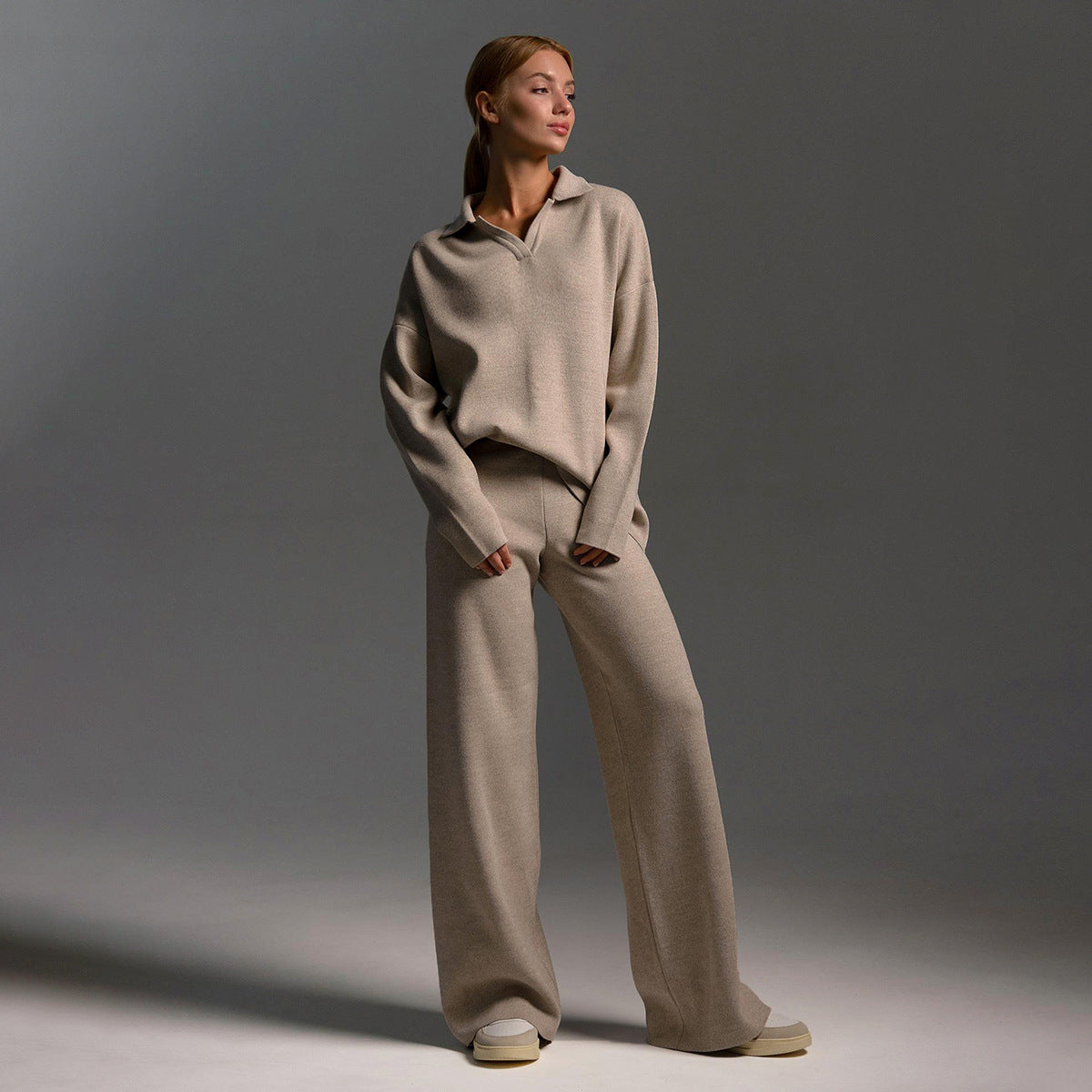 Tenue décontractée femme | Pull confort et pantalon ample - LuxeStyle