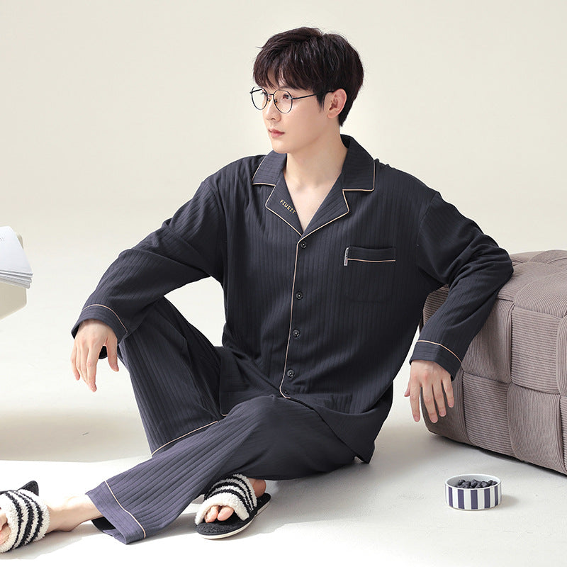 Pyjama Homme Confortable Manches Longues pour Tous les Jours