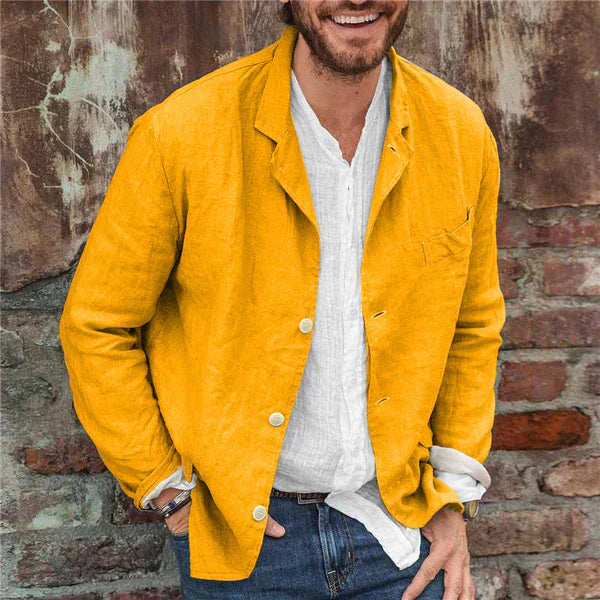 Veste Élégante Décontractée Homme avec Poches pour Printemps