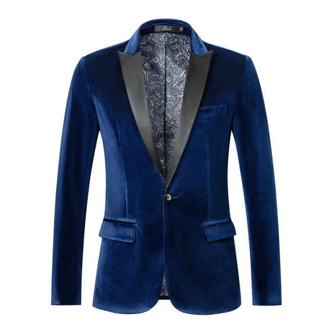 Veste Costume Élégant Homme Mariage Un Bouton