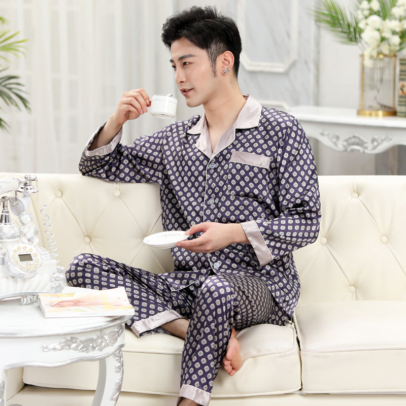 Pyjama Homme Confortable Haut et Bas pour Printemps
