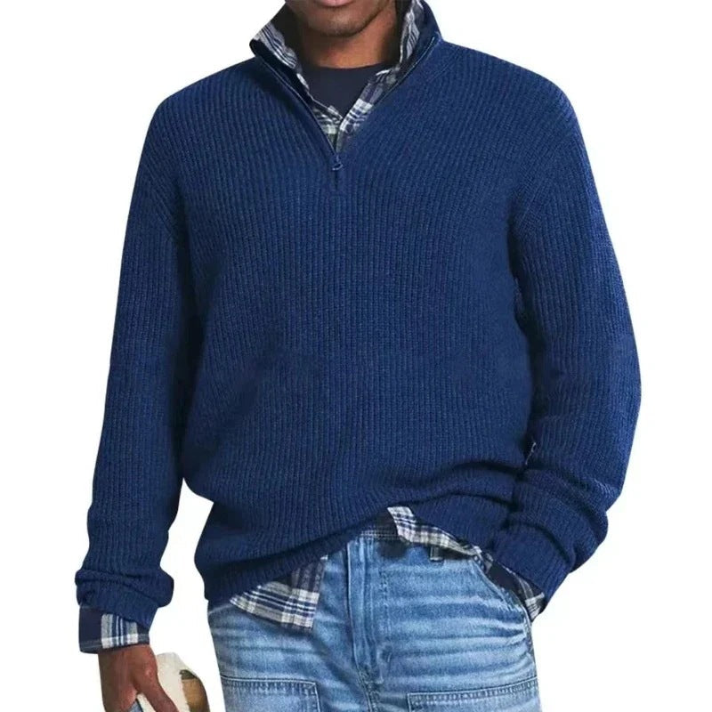 Pull En Coton Doux pour Homme - Sweat Zippé Chaud et Stylé