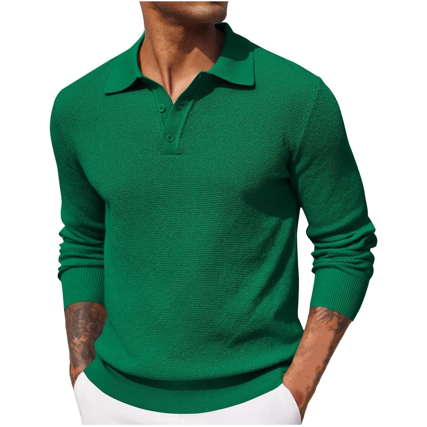 Polo confort pour homme | Manches longues respirantes